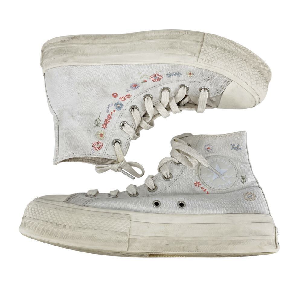 Converse Chuck Taylor All Star Lift Platform Embroidered Floral Women's Size 9.5 - Picture 3 of 9